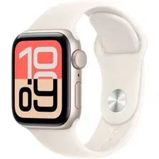 Умные часы Apple Watch SE 3 40 мм (алюминиевый корпус, звездный свет/звездный свет, спортивный силиконовый ремешок S/M)