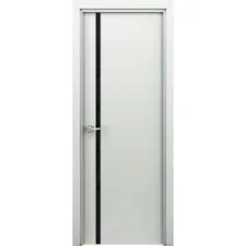 Дверной блок SMART Соло комплект 60x200 (белый/черное стекло)