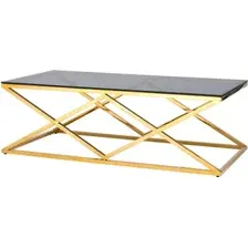 Журнальный столик Stool Group Инсигния 120x60 ECT-026-TG-SK (стекло smoke/сталь золото)