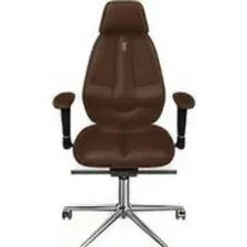 Кресло офисное Kulik System Classic Maxi азур (шоколад с подголовником)
