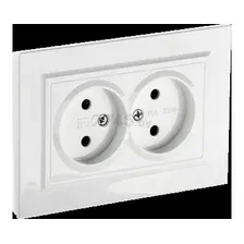 Розетка двойная скрытая IEK Brite белый (BR-R20-10-K01-F)