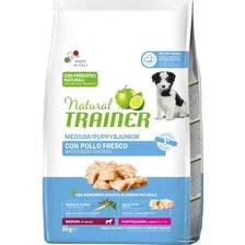 Сухой корм для собак Trainer Natural Medium Puppy and Junior (для средних пород со свежей курицей) 3 кг