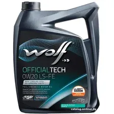 Моторное масло Wolf OfficialTech 0W-20 LS-FE 4л