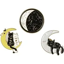Набор значков Meshu Moon cats / MS_60347 (3шт)