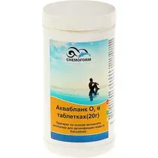 Химия для бассейна Chemoform Аквабланк О2 в таблетках по 200г 1кг
