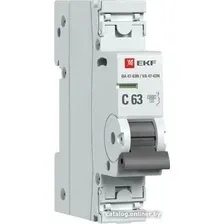 Выключатель автоматический EKF PROxima ВА 47-63N 1P 63А (C) 6кА M636163C