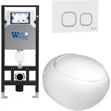Унитаз подвесной WeltWasser Amberg 506 + Jeckenbach 004 GL-WT + Amberg RD-WT