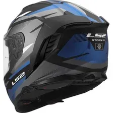 Мотошлем LS2 FF818 Storm III Komai (XS, черный/синий)