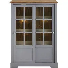 Шкаф-витрина Диприз Lakeview 2 двери Д.30028.1 (бейц винтаж)
