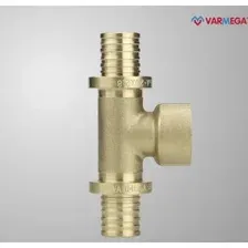 Фитинг Varmega Тройник латунный Slide-fit с внутренней резьбой 20х1/2 VM51113