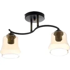 Люстра средней высоты Aitin Pro НПБ 02-2x60-101 XA1218B/2 (черный/бронза)