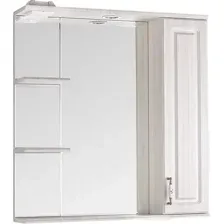 Шкаф с зеркалом для ванной Symbolite Олеандр-2 750/С (рельеф пастель)