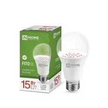 Светодиодная лампочка In Home LED-A60 Pro-Фито полный спектр 15 Вт 230В Е27