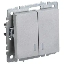 Выключатель IEK Brite BR-V20-1-10-K47 (алюминий)