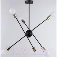 Люстра Ambrella Traditional TR80435/6 BK/GD (черный/золото)