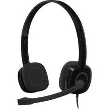 Наушники-гарнитура logitech H151 с шумоподавлением микрофона, черная