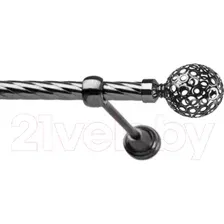 Карниз для штор Lm Decor Ажур 095 1р витой (антрацит, 3м)