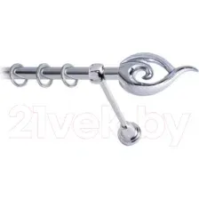 Карниз для штор Lm Decor Наутилус 012 1р гладкий (хром, 3.6м)