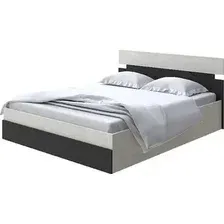 Кровать PROxSON Milton с ПМ 160x200 (дуб шамони светлый 124/черный)