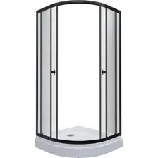 Душевой уголок Saniteco SNT-801 90х90 c поддоном (черный/прозрачное стекло)