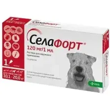 Капли от паразитов KRKA Селафорт для собак 10-20кг (1мл)