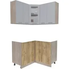 Готовая кухня Интерлиния Мила 12x12 без столешницы (серебристый/дуб золотой)