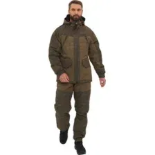 Костюм для охоты и рыбалки Huntsman Горка Люкс -10°C Хаки/Br Breathable (р.56-58/170-176)