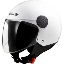 Мотошлем LS2 OF558 Sphere Lux II Solid (M, белый глянец)