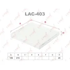 Салонный фильтр LYNXAUTO LAC-403 MAZDA 2(DY) 03-07 / 6(GG/GH) 02-13 CX-7 09-13