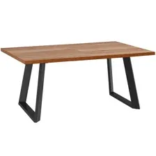 Стол обеденный DikLine ZL160 Black, дуб галифакс