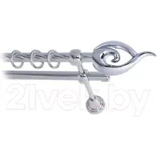 Карниз для штор Lm Decor Наутилус 012 2р витой (хром, 4м)