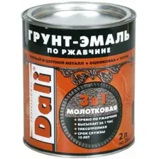 Грунт-Эмаль по ржавчине Dali молотковая 2 л (бронзовый)