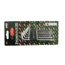 5718 5071L КЛЮЧИ Г-ОБРАЗНЫЕ TORX ДЛИННЫЕ, НАБОР 7ПР. (Т10,Т15,Т20,Т25,Т27,Т30,Т40) НА БЛИСТЕРЕ , СТР RF-5071L ROCK FORCE