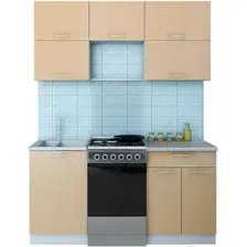 Готовая кухня Интерлиния Мила Gloss 50-16 (капучино)