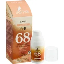 Крем солнцезащитный Sativa Солнцезащитный крем №68 (Rose Beige) SPF30 30 мл