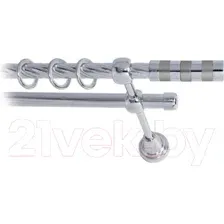 Карниз для штор Lm Decor Жезл 060 2р витой (хром, 3.2м)