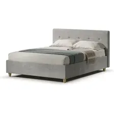 Кровать Sonit Mira 120x200 шенилл Eclipse (07 светло-серый)