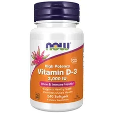 Витамин Now Foods Vitamin D-3 2000 IU (240 капсул)