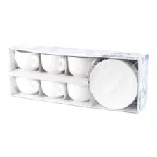 Набор чашек с блюдцами стеклокерамический Essense White 12 пр. 220 мл P3380