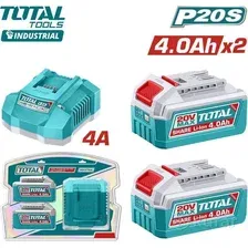 Аккумулятор с зарядным устройством Total TFBCPK2013 (20В/2x4 Ah + 20В)