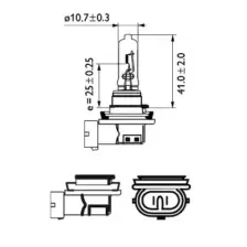 Лампа галогенная блистер 1шт H9 12V 65W PGj19-5 PHILIPS 12361B1