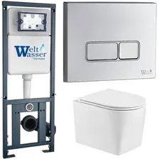 Унитаз подвесной WeltWasser Marberg 410 + Nesenbach 004 GL-WT + Mar 410 SE