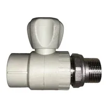 Кран шаровой ПП для радиатора прямой d25х3/4" серый