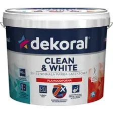 Краска Dekoral Clean&amp;White Грязеотталкивающая матовая 5 л (белый)