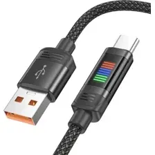 Кабель Hoco U126 USB Type-A - USB Type-C (1.2 м, черный)