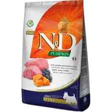 Сухой корм для собак Farmina N&D Pumpkin Lamb, Pumpkin & Blueberry Adult Mini (с ягненком, тыквой и черникой) 2.5 кг