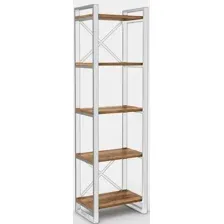 Стеллаж Hype Mebel Стандарт 50x200 (белый/дуб галифакс олово)