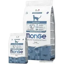 Сухой корм для кошек Monge Superpremium Monoprotein Sterilised Trout 1.5 кг