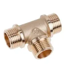 Тройник  1/2" нар.-нар.-нар. с ограничителем, латунь,  AV Engineering
