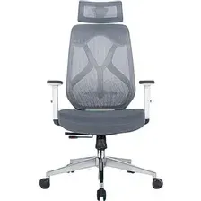 Офисное кресло Norden Имидж Grey YS-0817H(D+T)W (белый пластик/серая сетка)